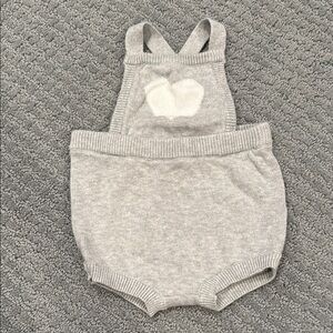 Janie and Jack Gray Knit Diaper Cover